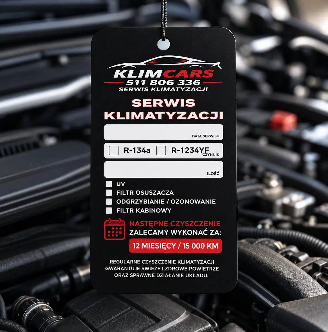 Projekt zawieszki serwisowej dla Klimcars — projekt graficzny