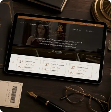 Koncerty Chopinowskie — realizacja strony internetowej